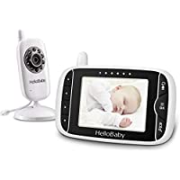 Los mejores  - HelloBaby HB32 Vigilabebés Monitor Inalámbrico de Vídeo con Cámara Digital- Vigilancia de la Temperatura de Visión…